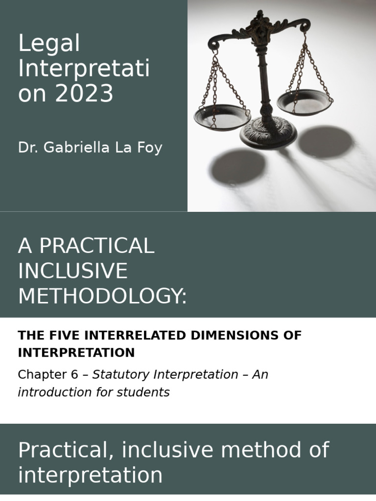 Statutory Interpretation Methodology Guide | PDF | Statutory ...