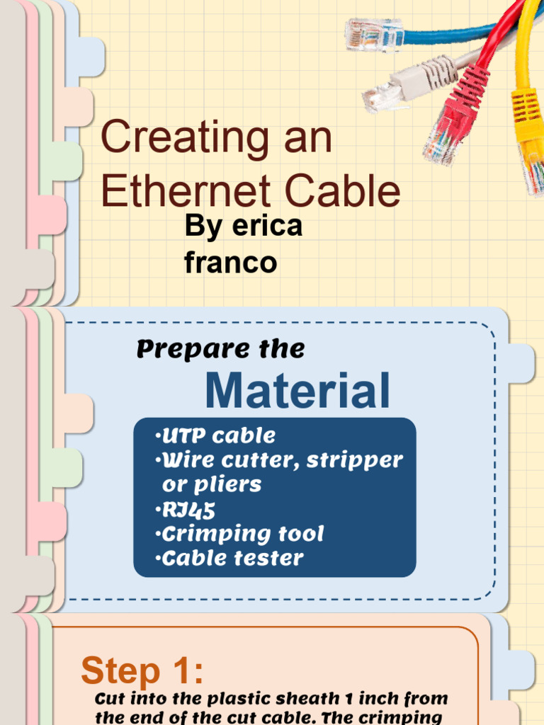 Creating Ethernet Cable Made by Erica Ruth L. Franco | PDF | Electrical ...