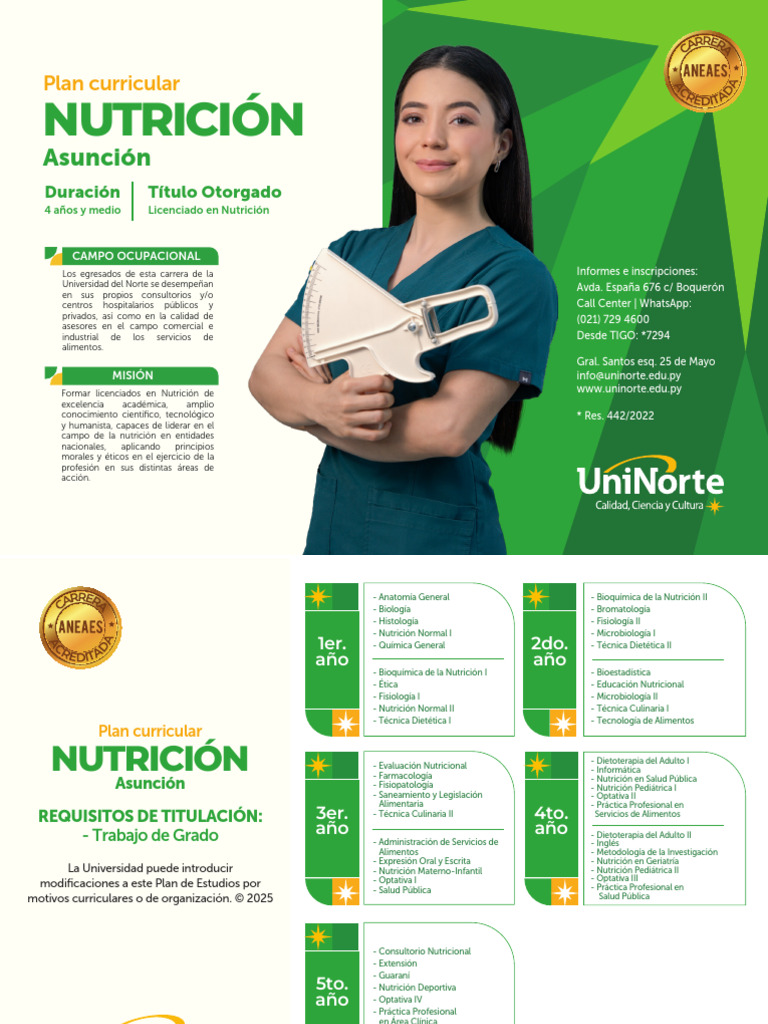 Licenciatura en Nutrición: Plan de Estudios | PDF | Nutrición | Dieta y ...