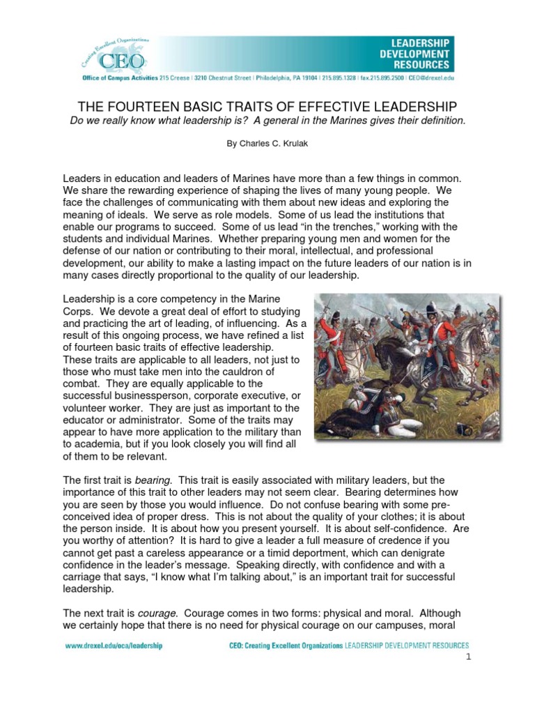14 Essential Traits of Effective Leadership | PDF | Courage | Loyalty