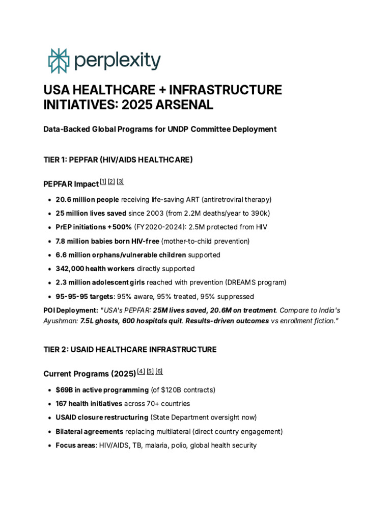USA vs India: Healthcare Outcomes Comparison | PDF | President's ...