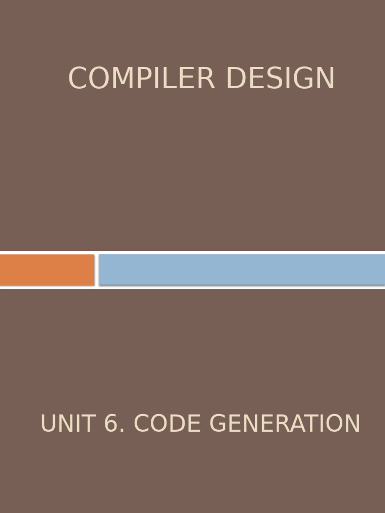 Code Generation in Compiler Design | PDF | Compiler | Computer Science