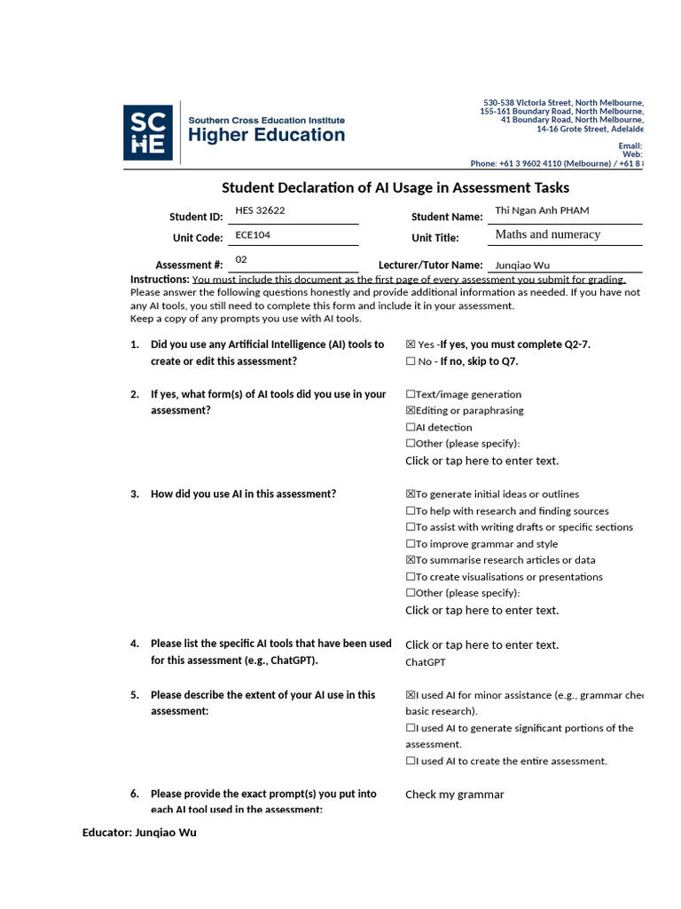 ECE2010320Assessment20220-20Experience20Plan20Template20203 | PDF ...