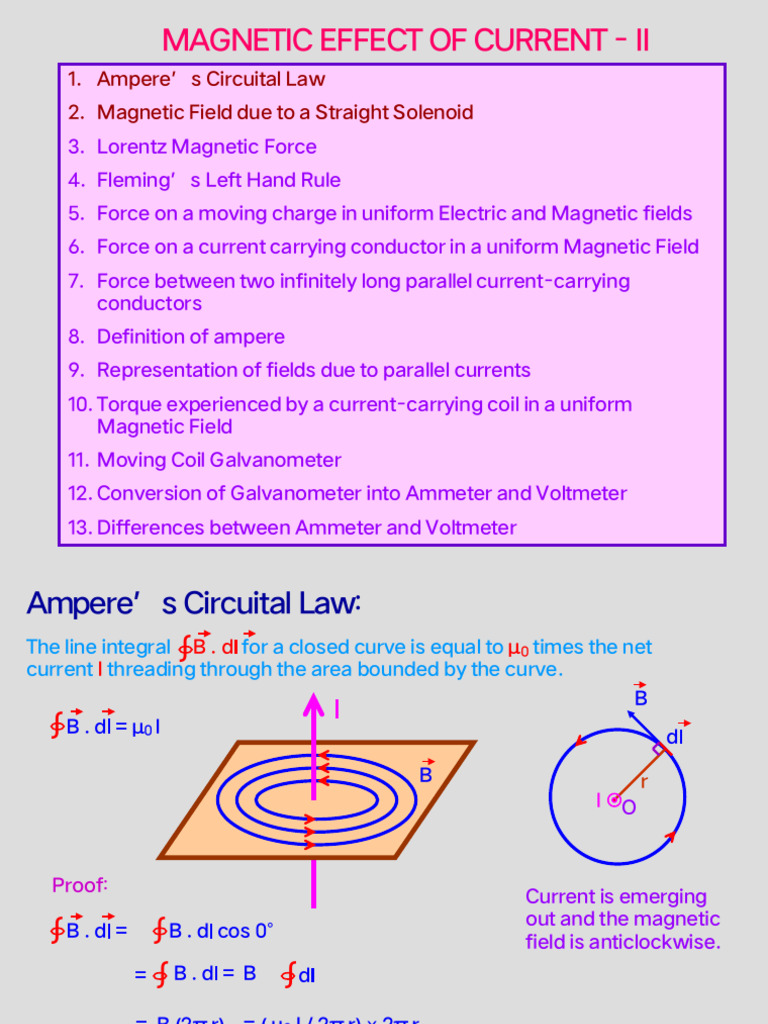 Magnetic Effects of Current Explained | PDF | Magnetic Field | Torque