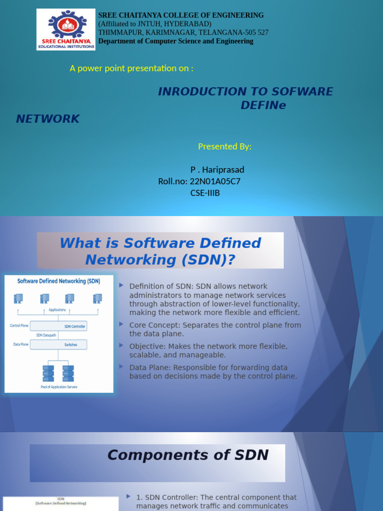 Introduction to Software Defined Networking | PDF | Computer Network ...