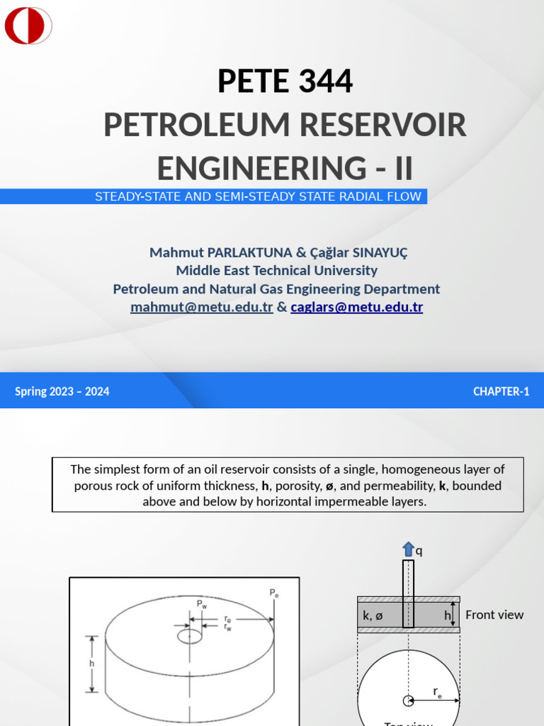 Radial Flow in Petroleum Reservoirs | PDF | Petroleum Reservoir | Fluid ...
