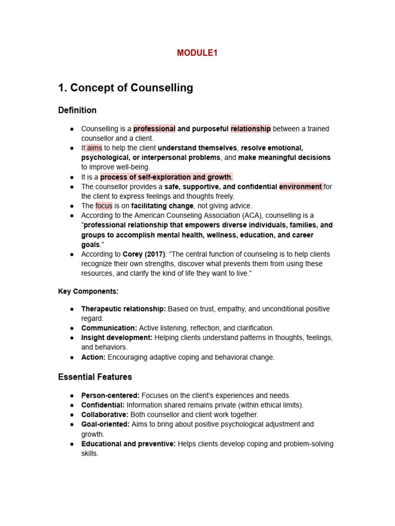 Understanding the Counselling Process | PDF | Psychotherapy ...