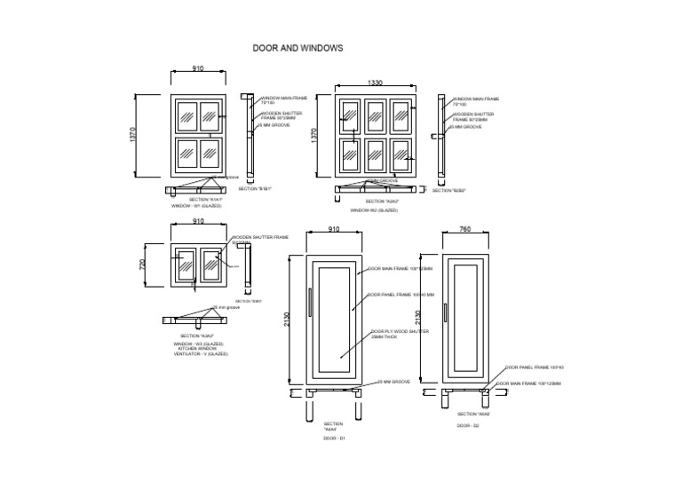 Door and Window Specifications Guide | PDF | Window | Door