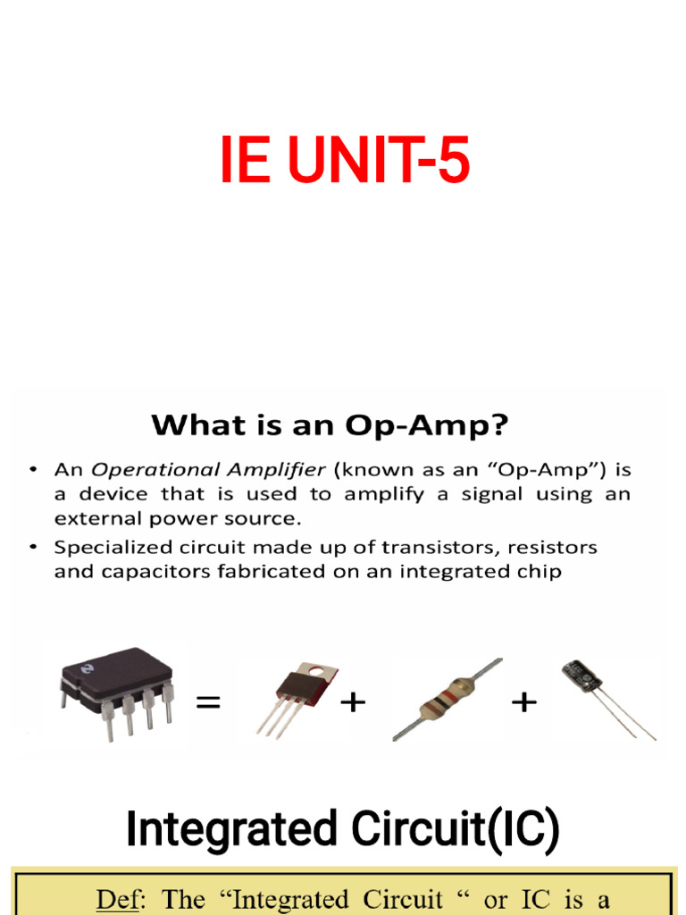 Advantages and Functionality of Op-Amps | PDF