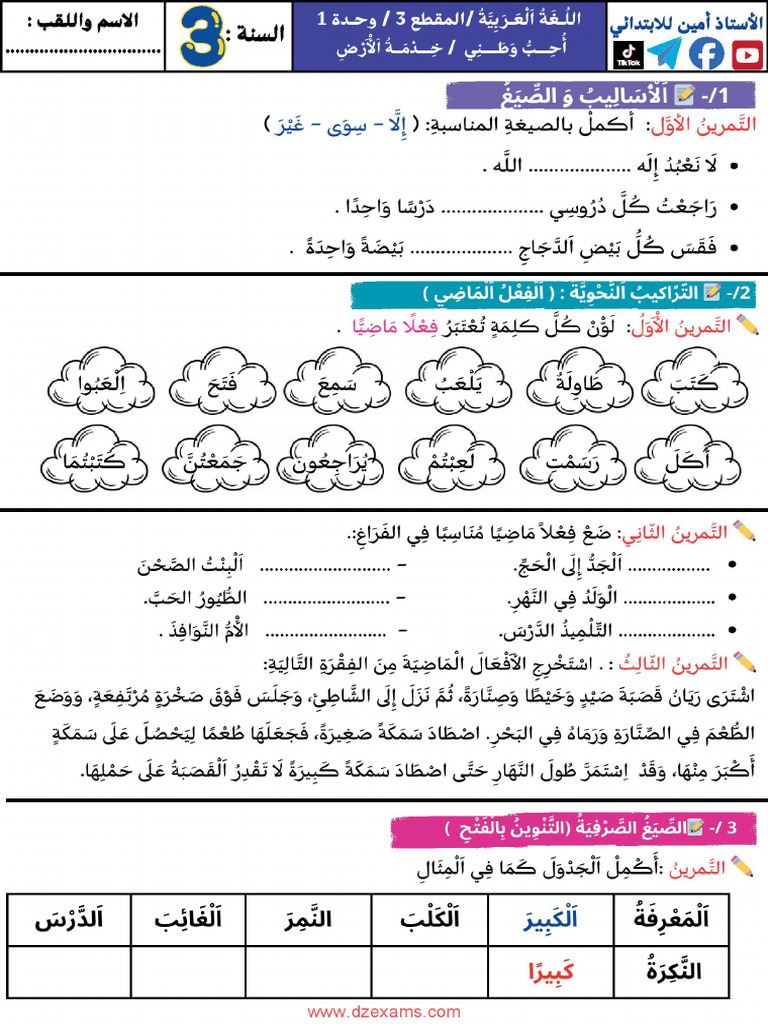 Dzexams 3ap Arabe 1235406 | PDF