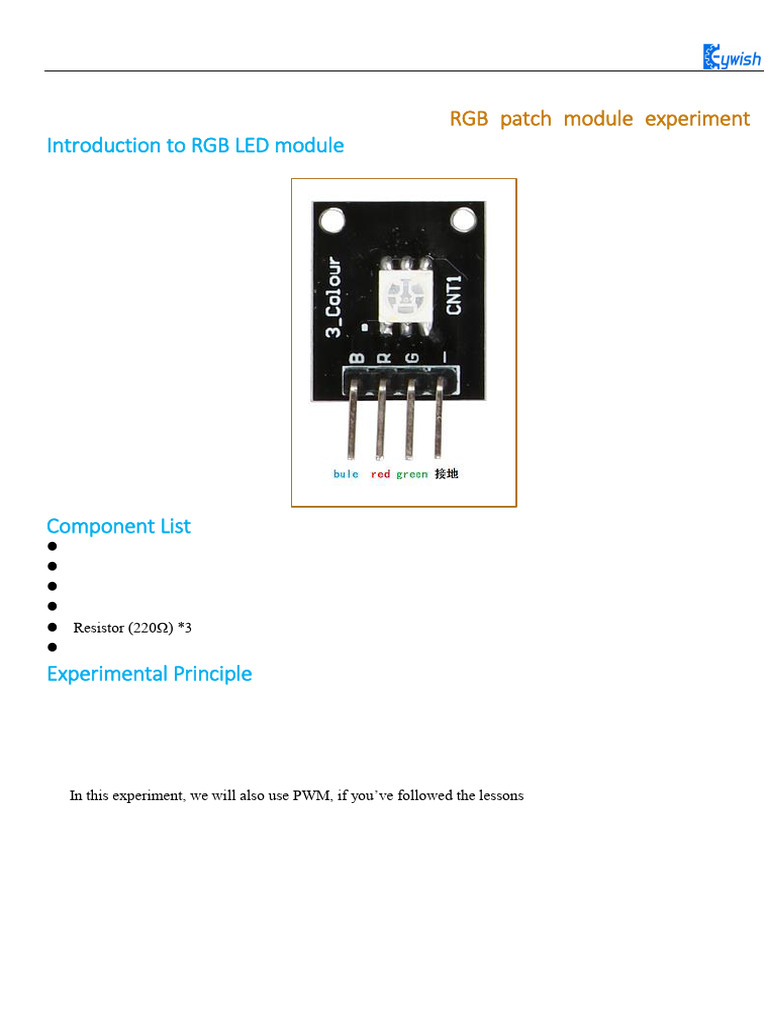 RGB LED Control with Arduino PWM | PDF | Rgb Color Model | Light ...