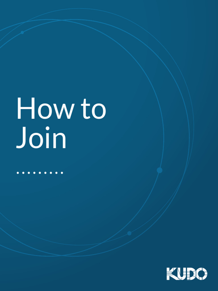 KUDO - How To Join A Meeting en | PDF | Mobile Phones | Mobile Computers