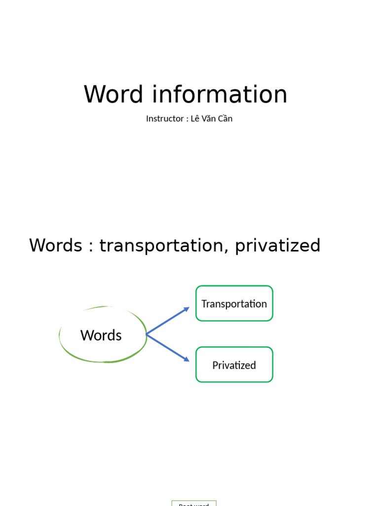 Word Information | PDF | Word | Language Families