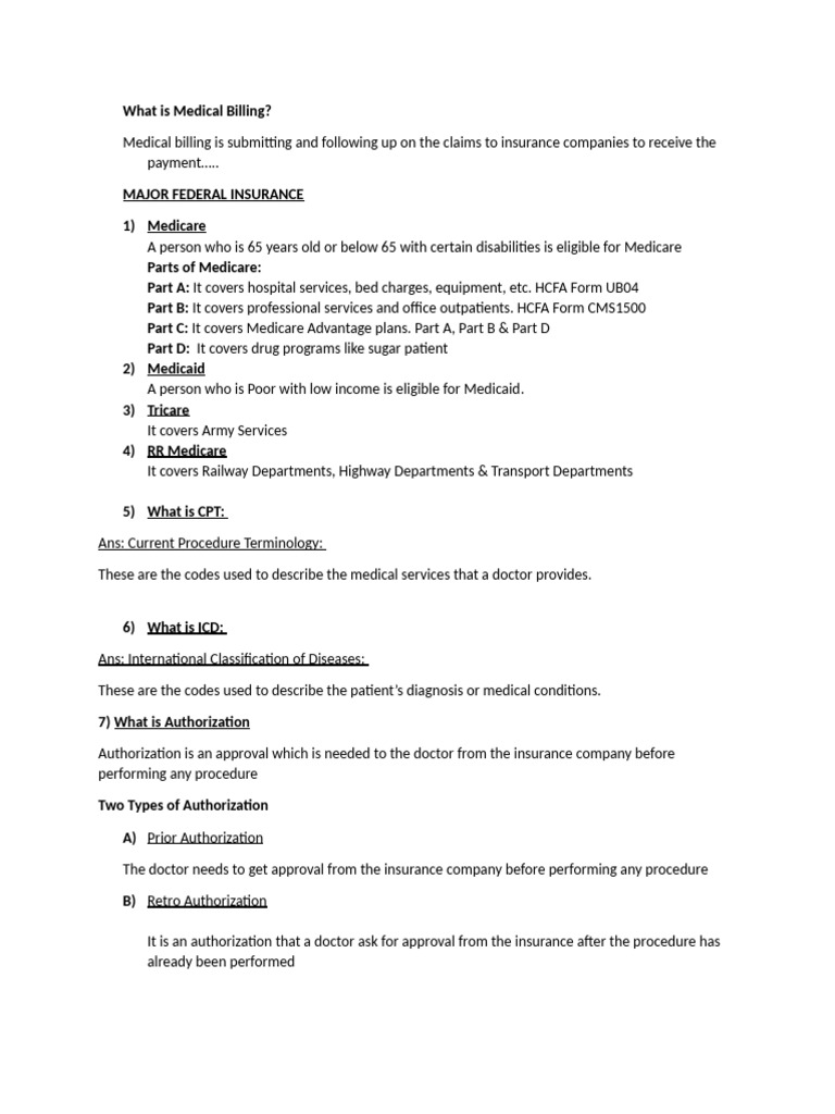 Understanding Medical Billing Basics | PDF | Service Industries ...