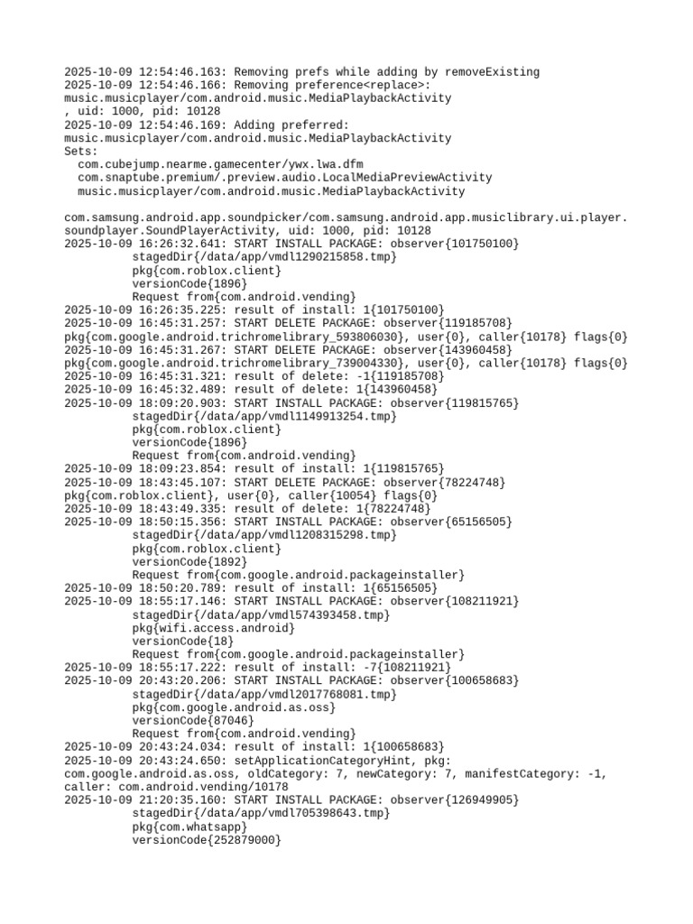 App Install and Delete Logs 2025 | PDF | Android (Operating System ...