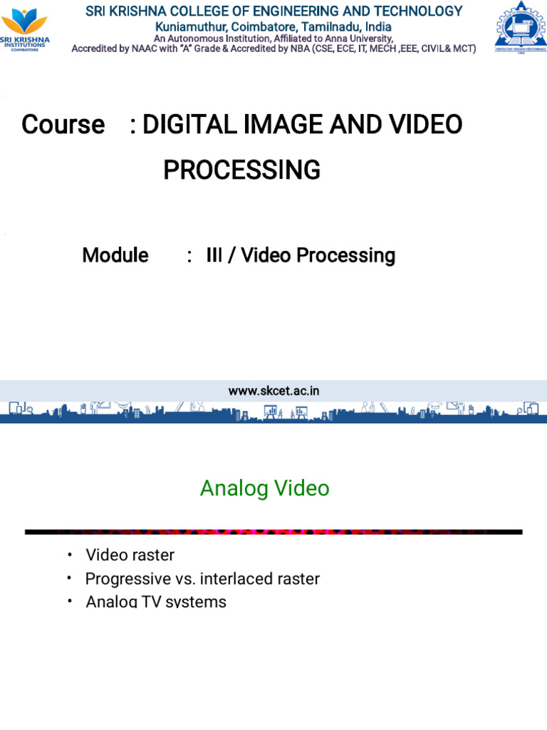 Video Processing Fundamentals Overview | PDF | Video | Film Frame