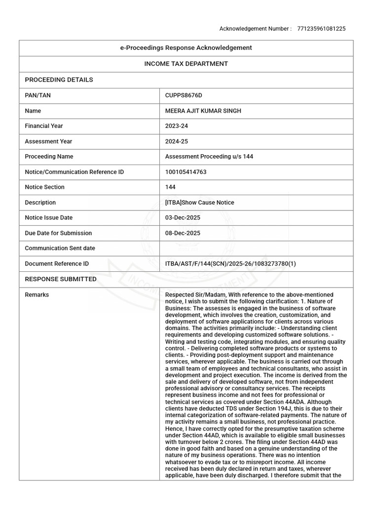 Acknowledgement_771235961081225 | PDF | Software | Government Finances