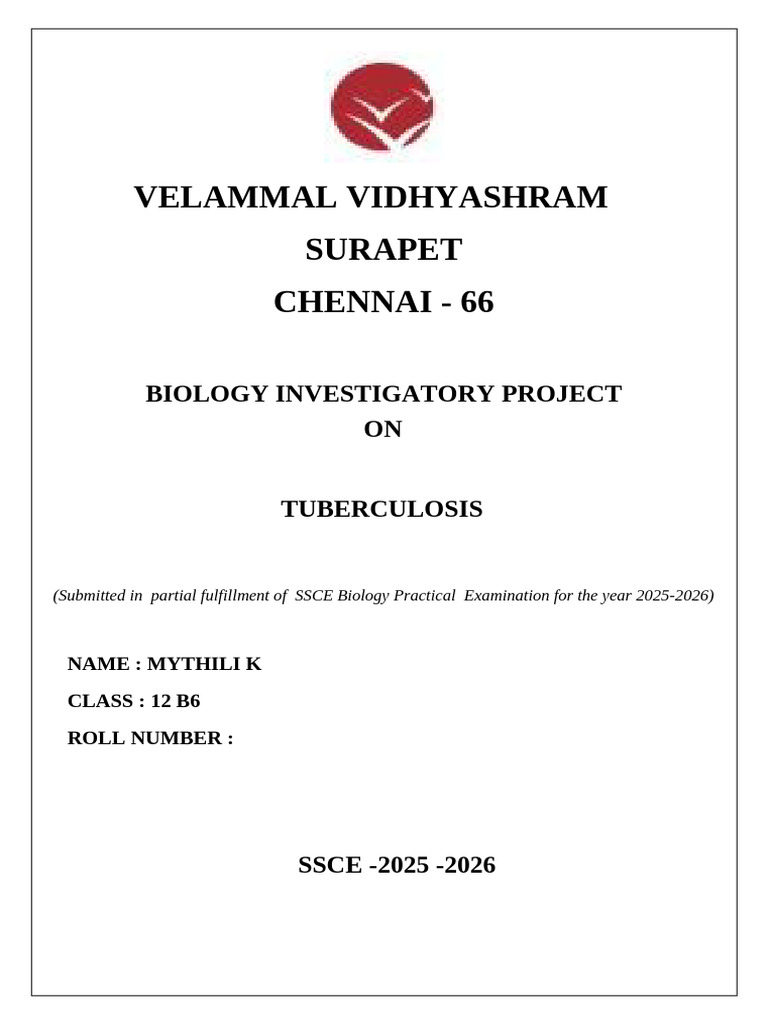 Biology Project on Tuberculosis | PDF