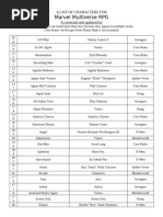 Marvel Multiverse RPG Cheat Sheet | PDF