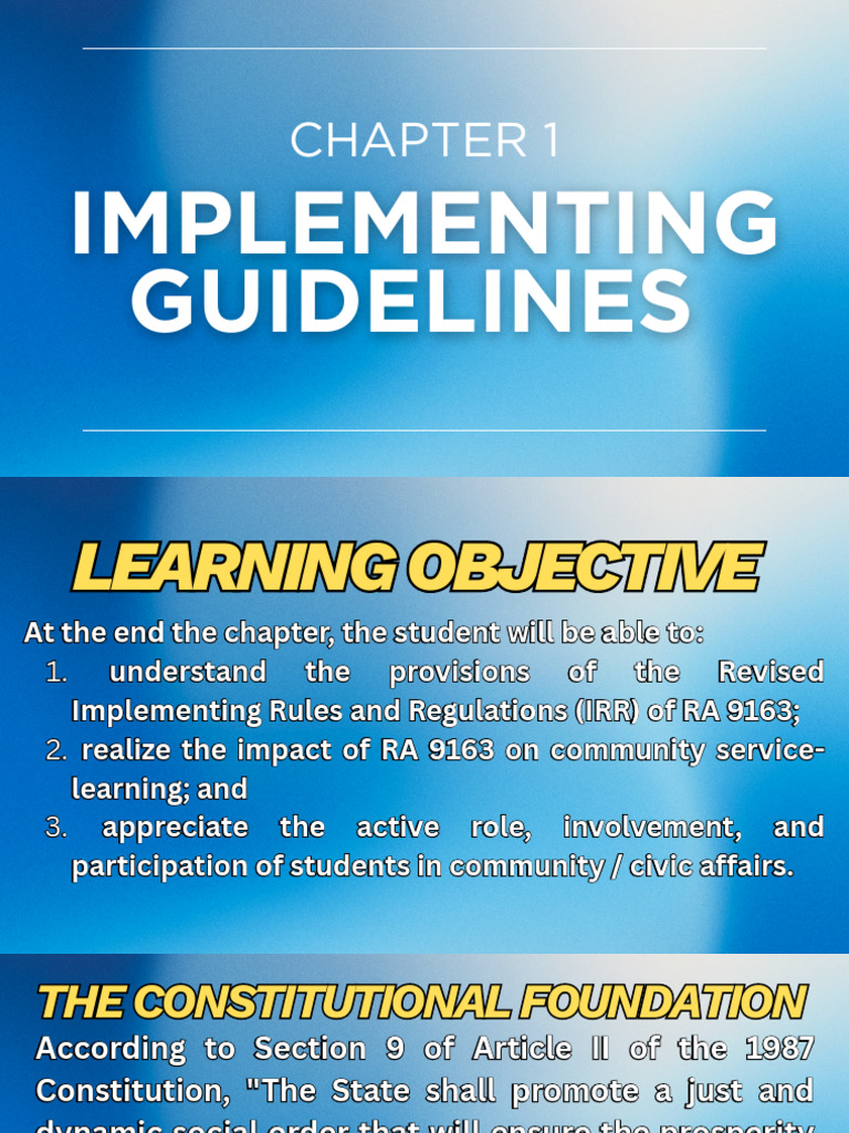 Nstp Chapter 1 Implementing Guidelines .PDF | PDF