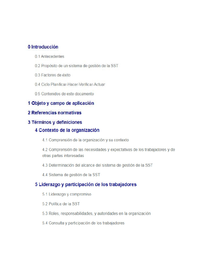 Detalle de Capítulos de La Norma ISO 45001 | PDF