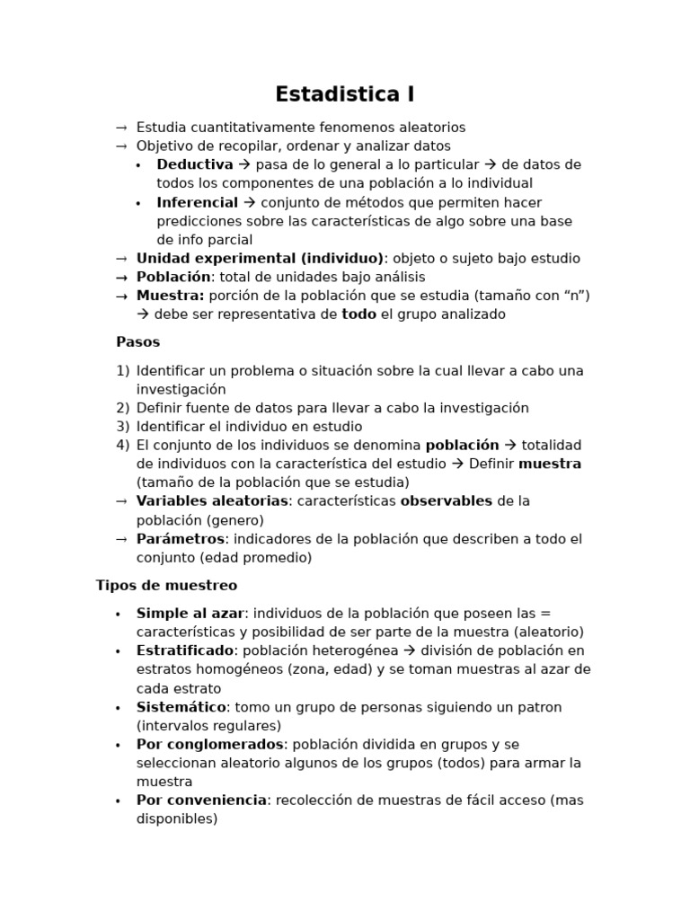 Esta Di Stica | PDF | Muestreo (Estadísticas) | Media
