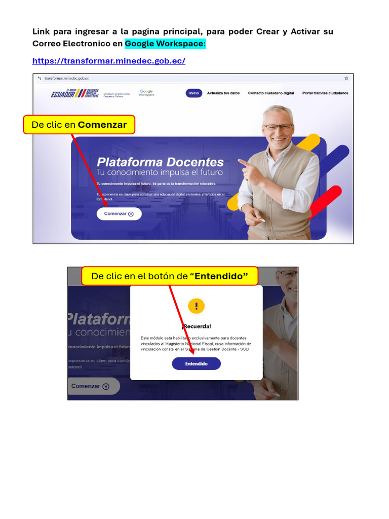 Crear y Activar Correo en Google Workspace | PDF | Ventana (informática ...
