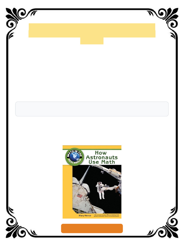How Astronauts Use Math 1st Edition Mary Hense ebook any format ...