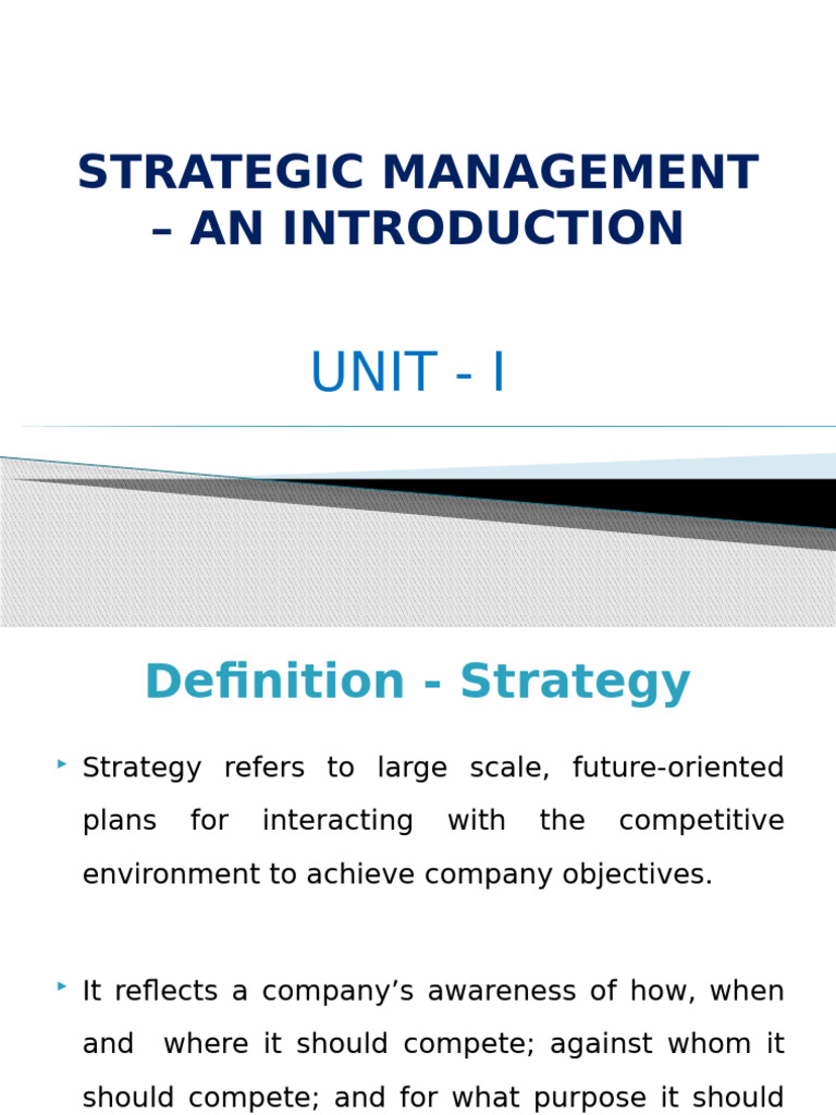 Introduction to Strategic Management | PDF | Strategic Management ...