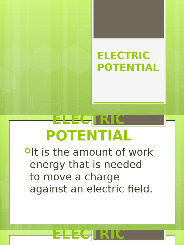 Understanding Electric Potential and Voltage | PDF