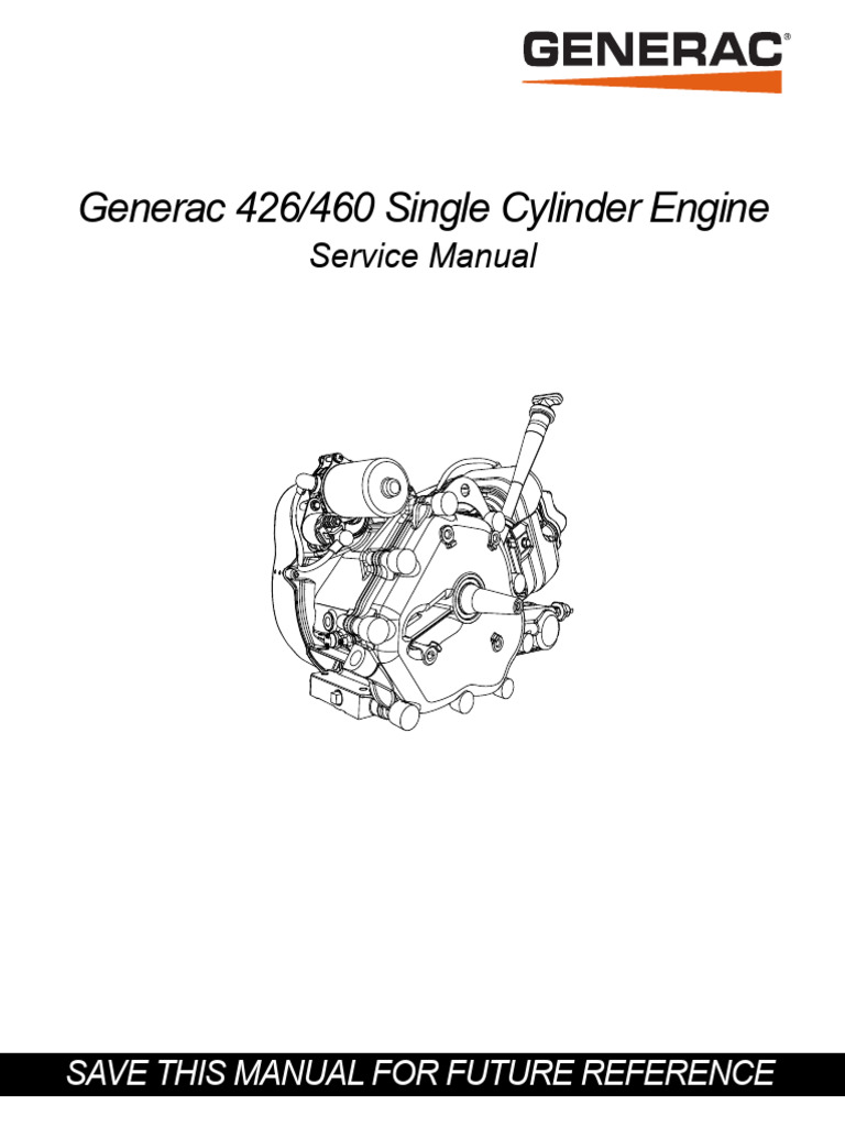 Generac 426/460 Engine Service Manual | PDF | Piston | Engine Technology