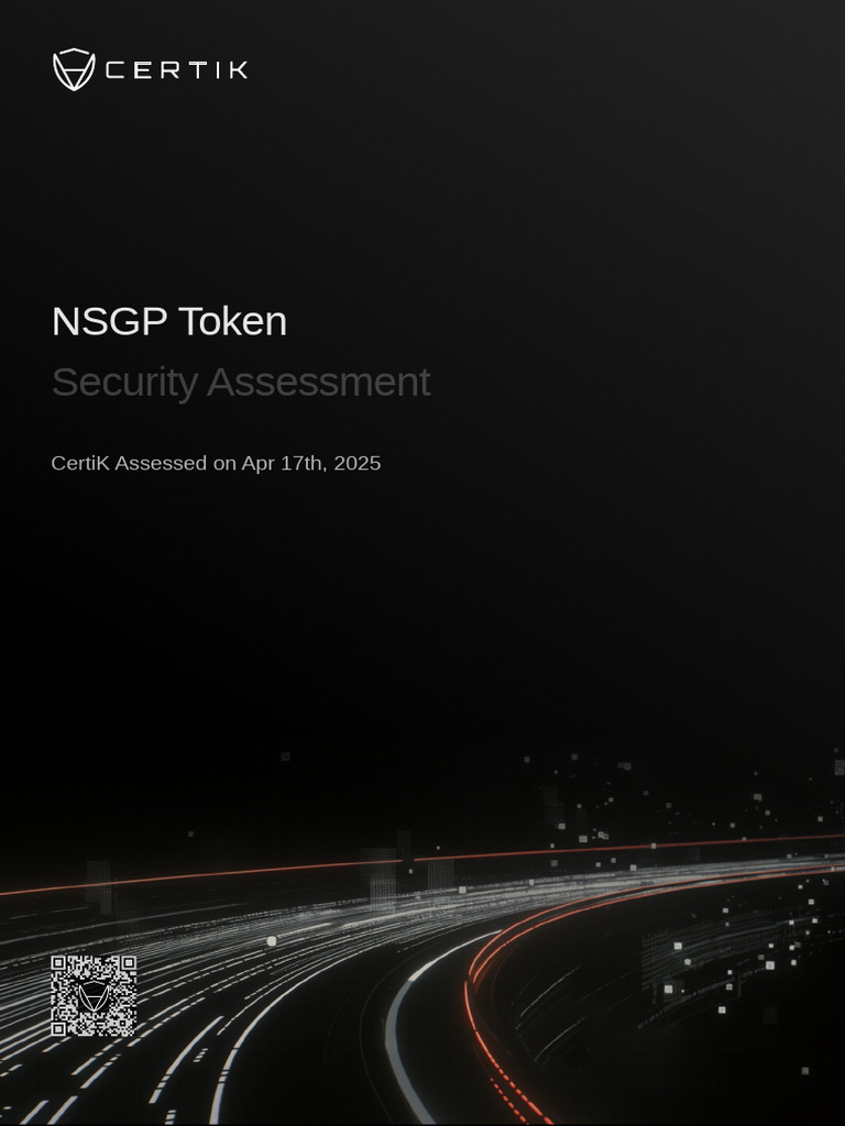 NSGP Token Security Audit Summary | PDF | Formal Verification | Risk