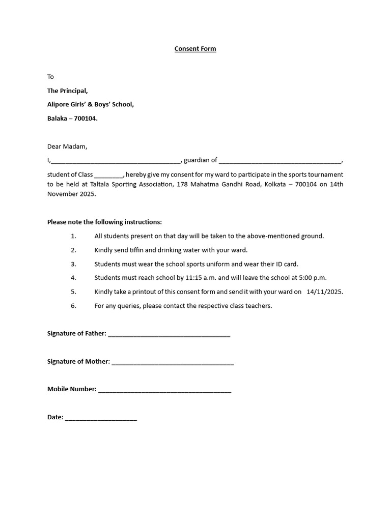 Consent Form 1 | PDF