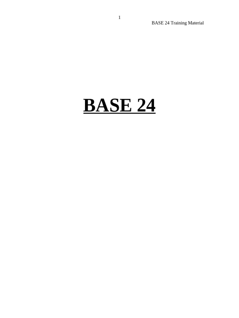 BASE 24 Training Overview and Topics | PDF | Computing | Banking Technology