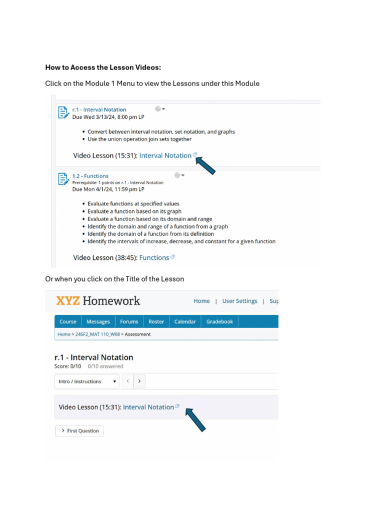 How To Access The Lesson Videos | PDF