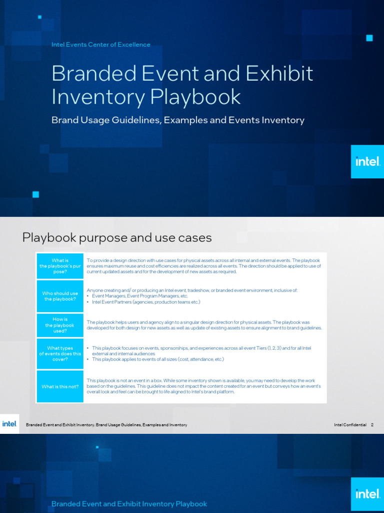 Intel Branded Event Playbook Guide | PDF | Brand | Logos