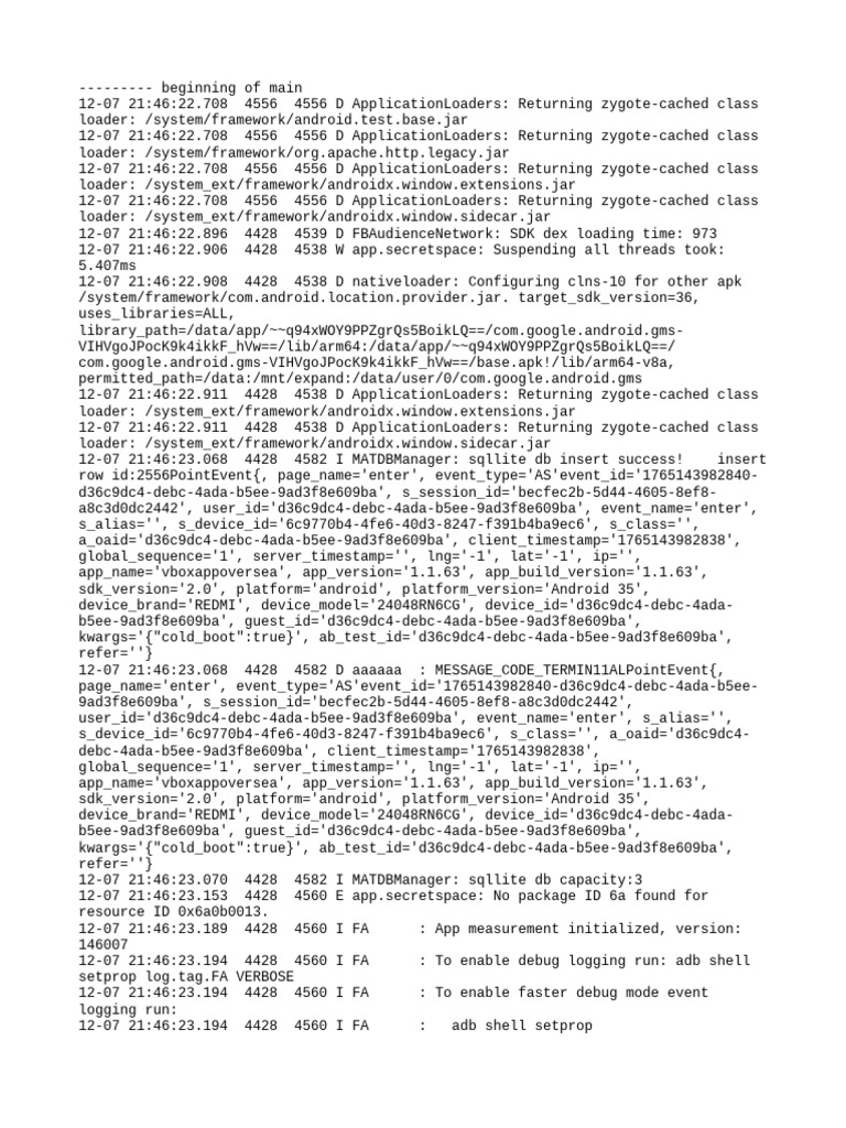 Com - Hello.miheapp - Secretspace Logcat | PDF | Computing | Computer ...