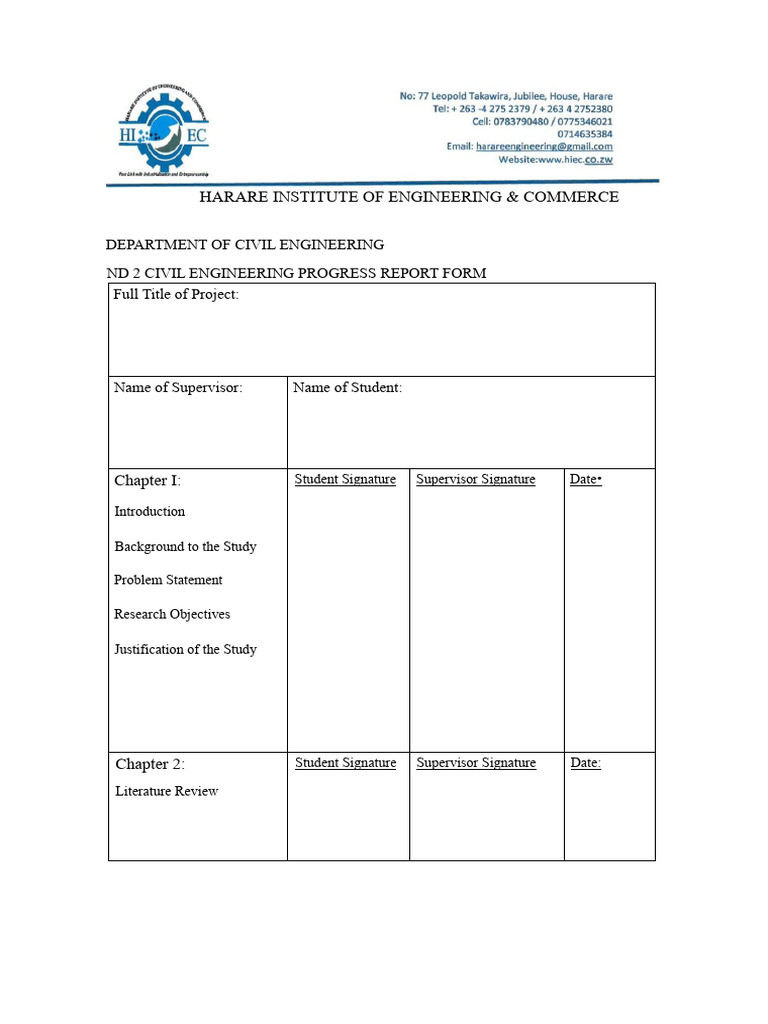 Civil Progress Report-2025 | PDF