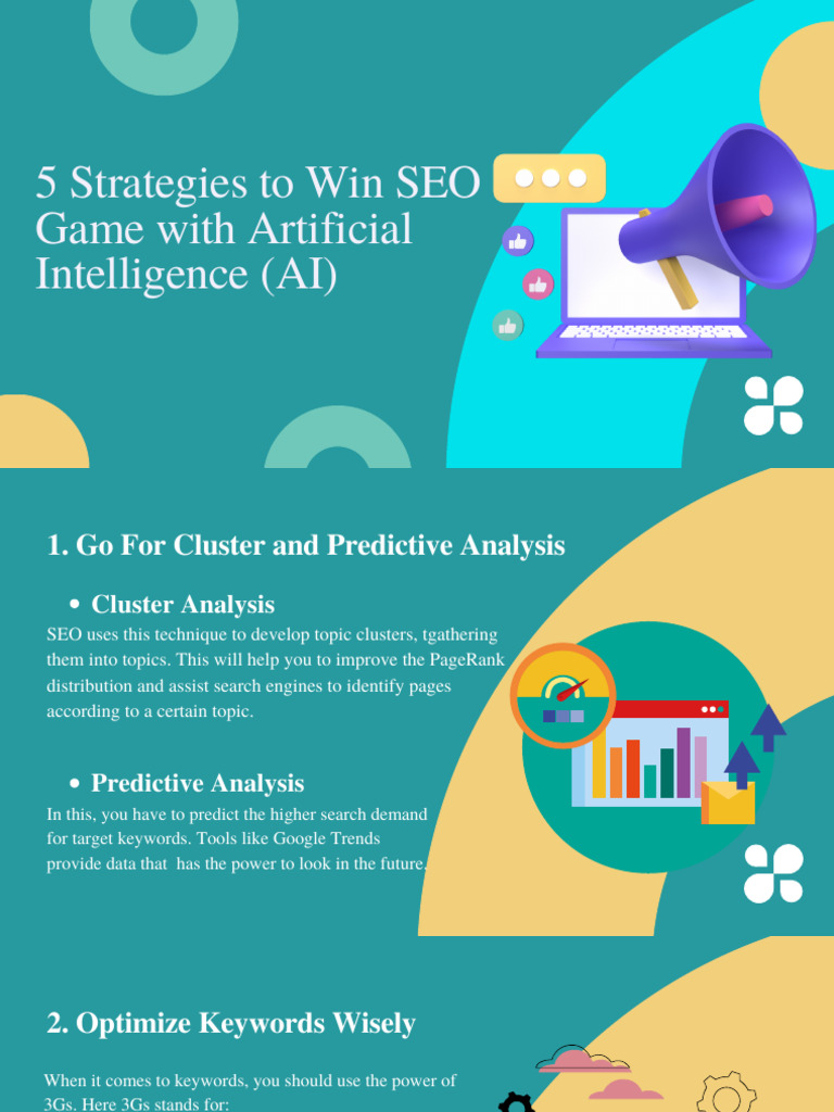 5 Strategies To Win SEO Game With Artificial Intelligence AI | PDF