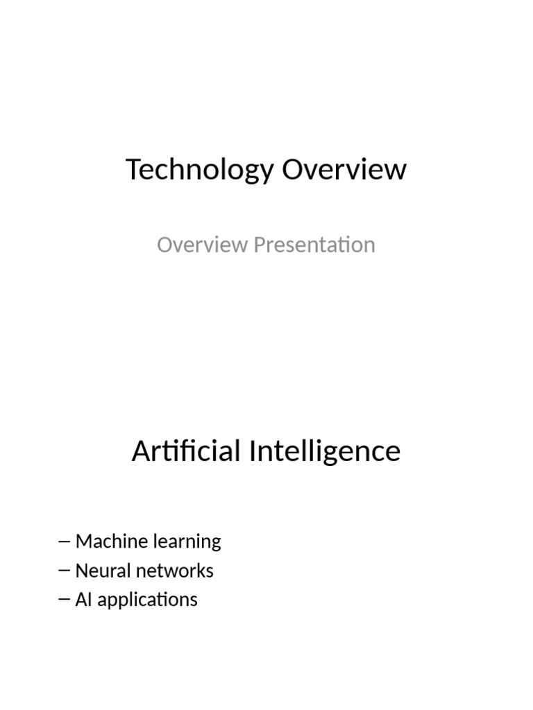Tech Overview: AI, Cloud, Cybersecurity & More | PDF