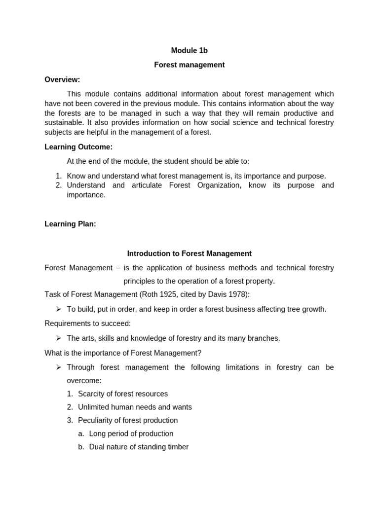 Forest Management Principles and Practices | PDF | Forest Management ...