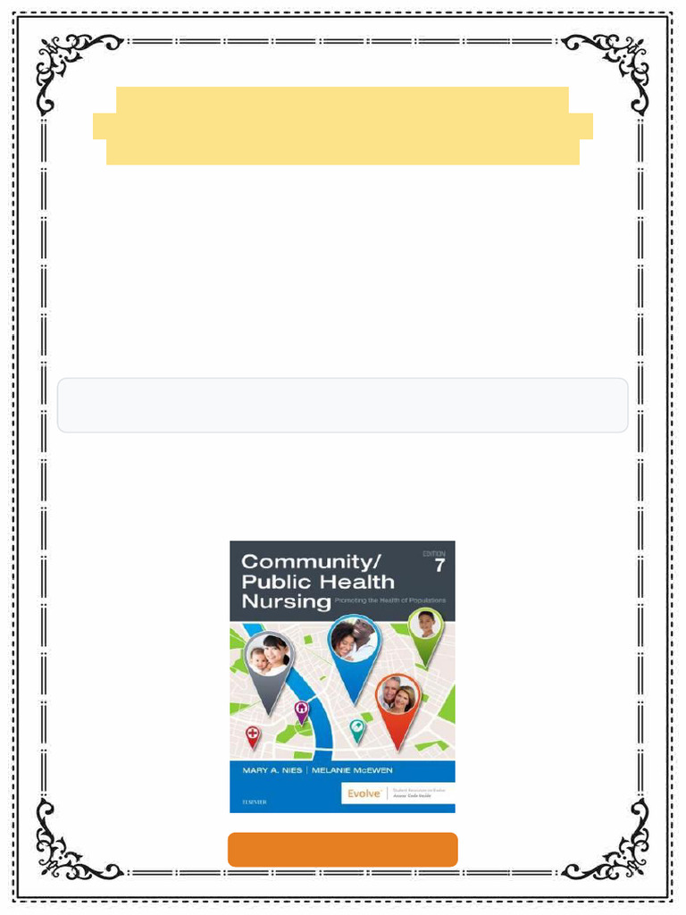 Community/Public Health Nursing Promoting The Health of Populations 7th ...