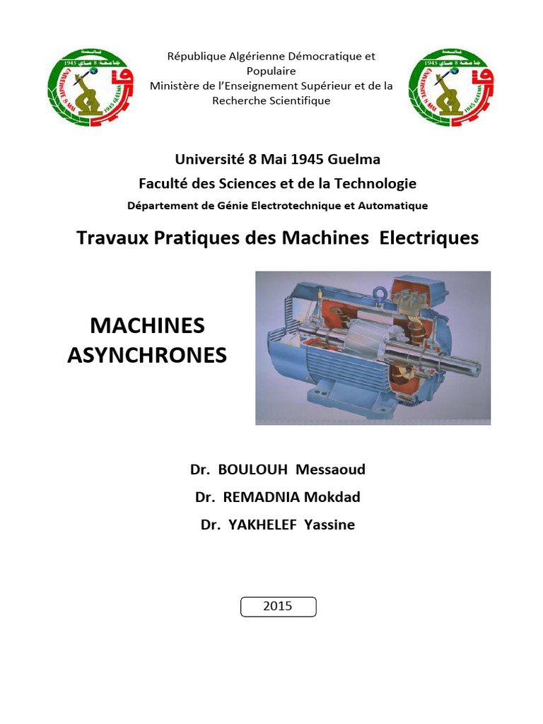 Travaux Pratiques sur Machines Asynchrones | PDF | Biens manufacturés ...