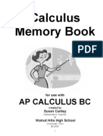 Cantey - Calculus Memory Book