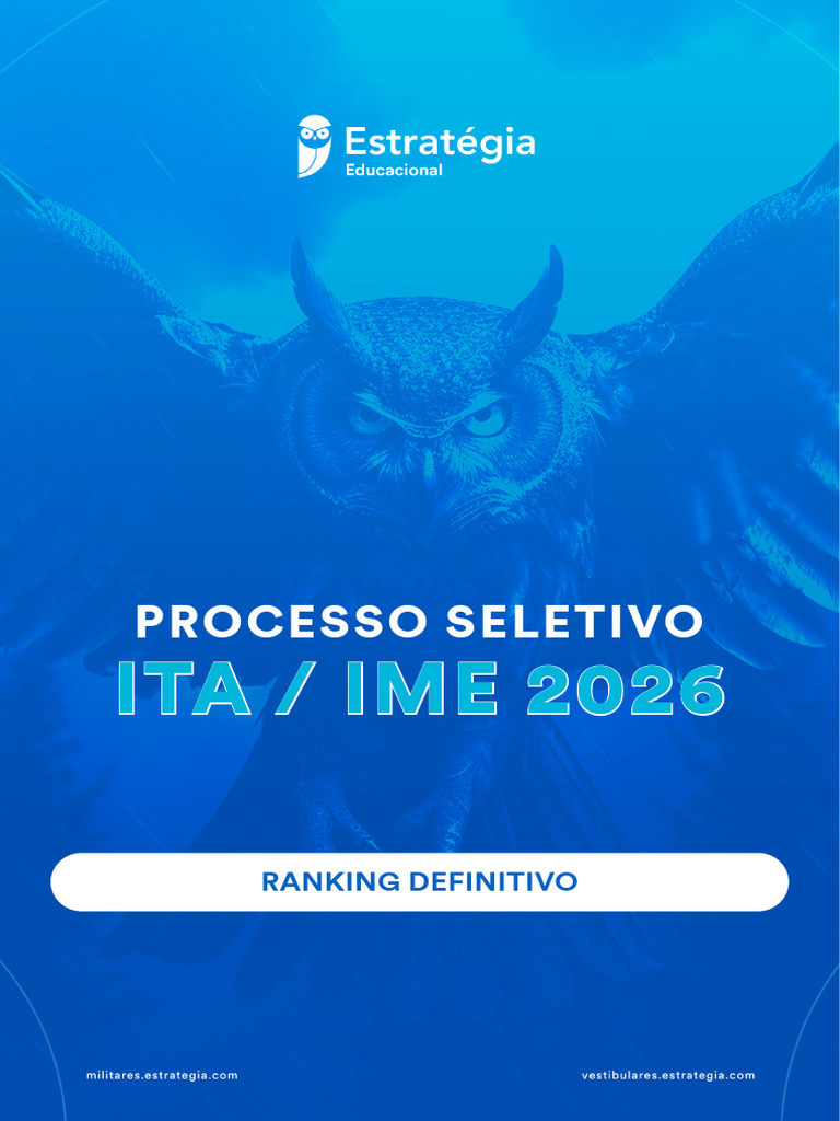 Ranking ITA/IME 2026: Resultados Finais | PDF