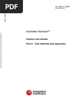 As 1961.2-2004 Castors and Wheels Test Methods and Apparatus