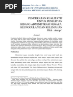 Download Keunggulan Dan Kelemahan Pendekatan Kualitatif Untuk Penelitian Bidang Adminisrasi Negara by Muhammad Syukran SN96356093 doc pdf