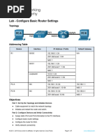 14.3.5 Packet Tracer - Basic Router Configuration Review | PDF | I Pv6 ...