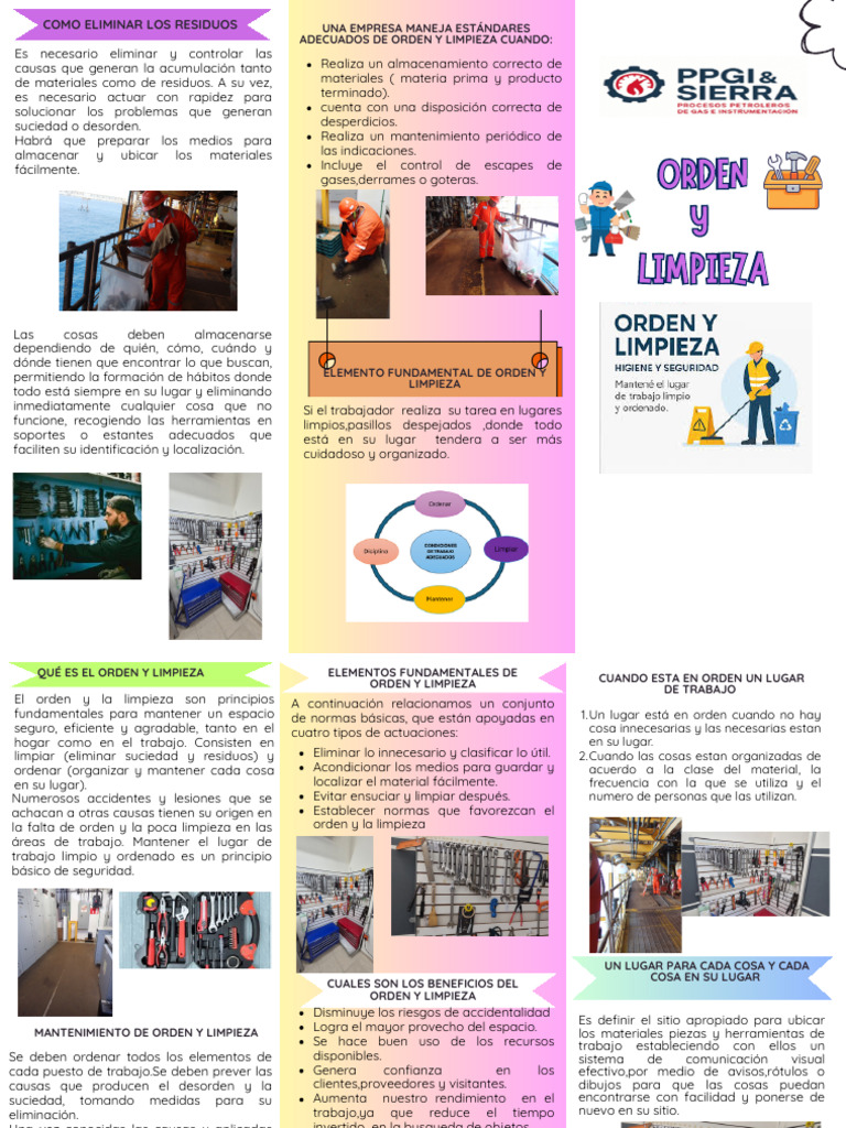 Orden y Limpieza en el Trabajo | PDF | Residuos | Limpieza