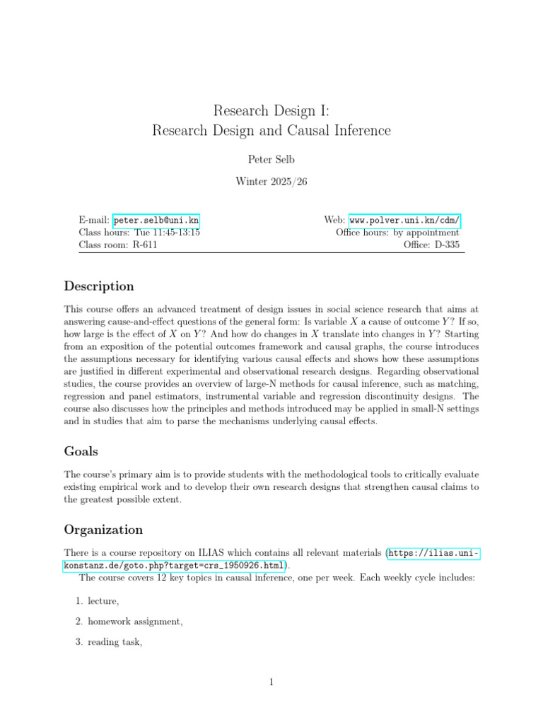 Advanced Causal Inference Course | PDF | Causality | Statistical Inference